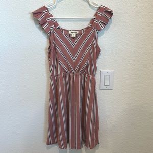 Monteau Women’s Small Pink White and Blue Dress